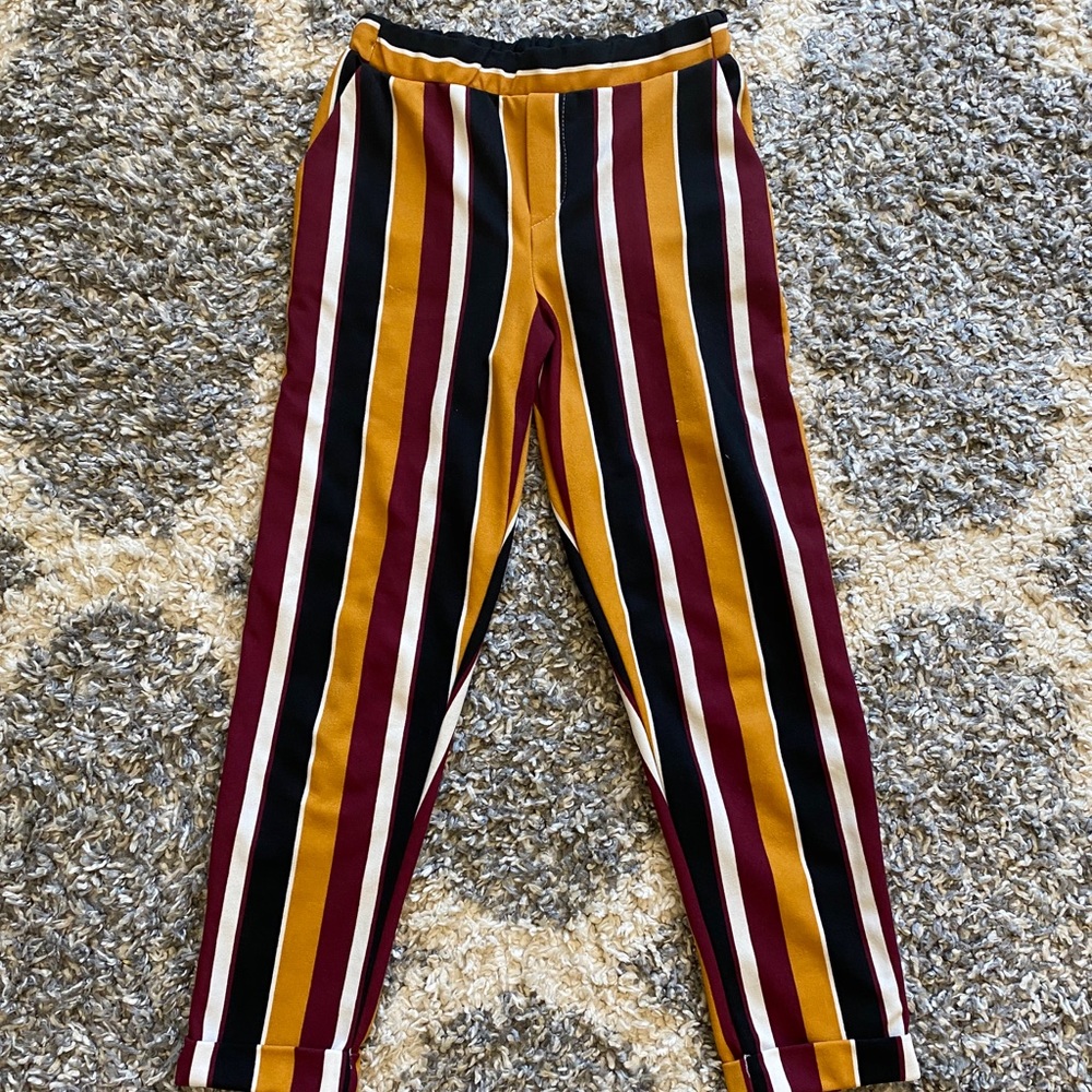 [SOLD] Cuffed Striped Pants